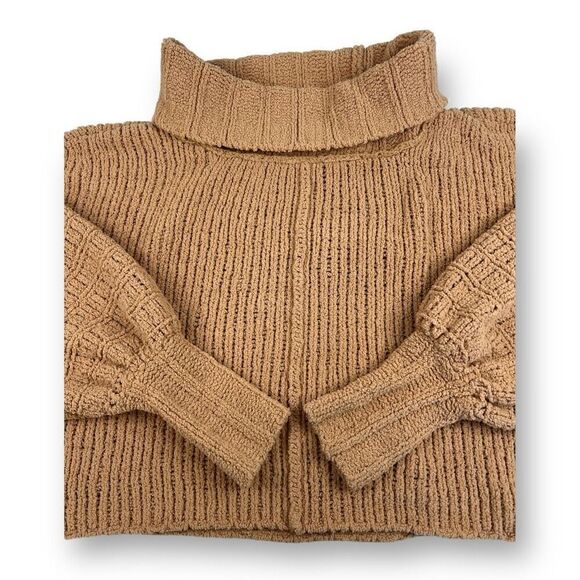 Free People Be Yours Turtleneck Oversized Cropped Sweater Size Medium - Picture 7 of 7
